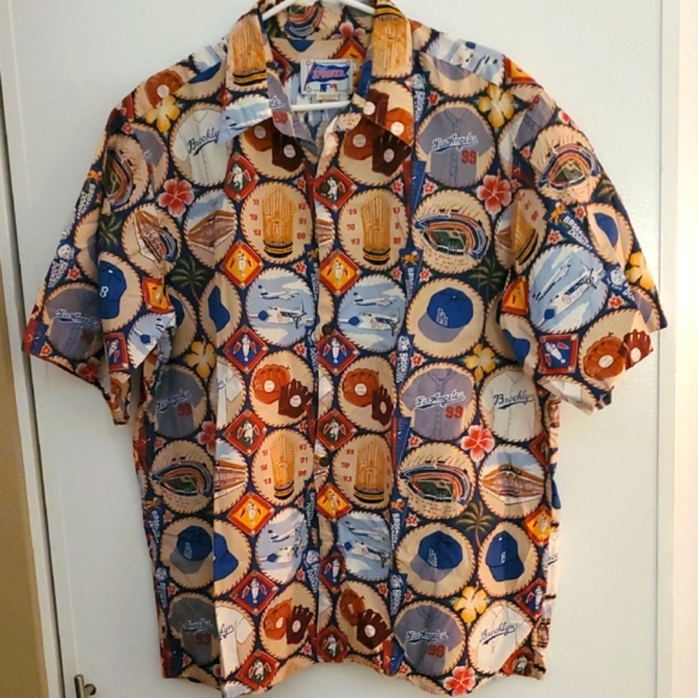 Reyn Spooner Multicolor Hawaiian Baseball Print Shirt